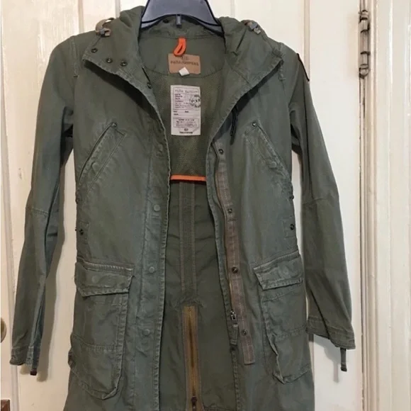 Parajumpers women's military-style parka jacket in an army green cotton blend XS - Picture 2 of 12